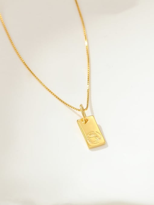 NS1081 Gold [Dragon] 925 Sterling Silver Zodiac Minimalist Necklace